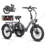 Folding Electric Trike with Basket and 20in Wheels