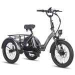 Folding Electric Trike with Basket and 20in Wheels