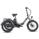 Folding Electric Trike with Basket and 20in Wheels