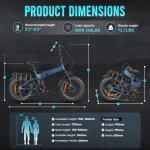 SAMEBIKE 20" Fat Tire Folding Electric Bike