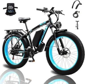 Electric Fat Tire Mountain Bike - 70+ Mile Range