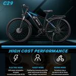 Pudari C29 Electric Bike - 250W, 21 Speed