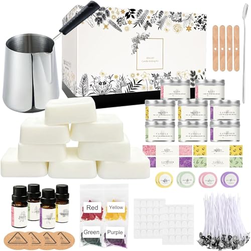 Adult Beginners Candle Making Kit: Soy Wax, Melter, Scents