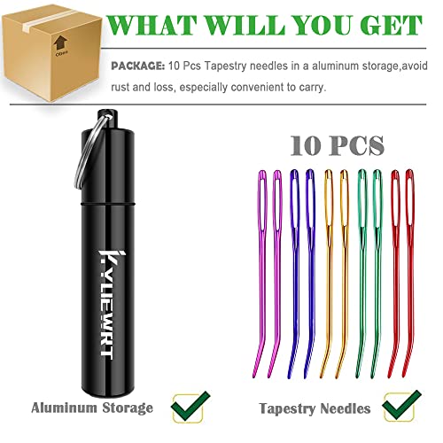 10Pcs Large Eye Weaving Needle Set with Storage Tube