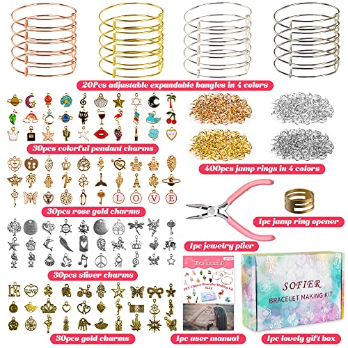 Sofier 542pcs DIY Bangle Bracelet Making Kit