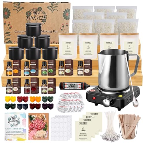 FAIRYELF DIY Candle Making Kit with 8 Scents