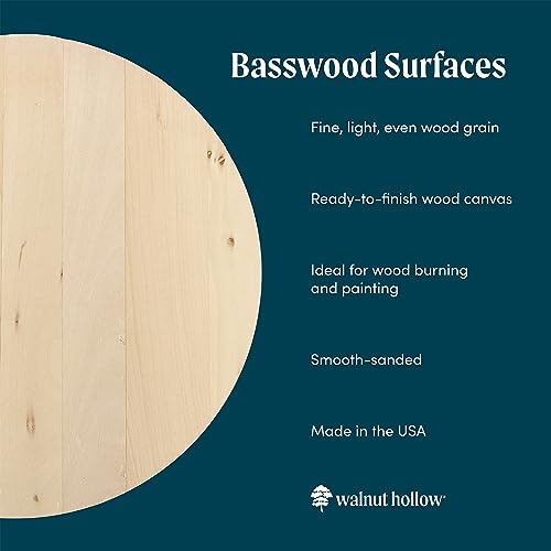 Basswood Circle for Woodburning, Painting or Carving DIY