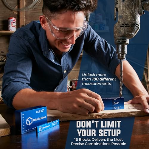16-Piece Precision Woodworking Setup Blocks & Bars Kit