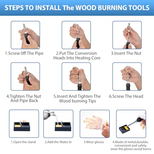 130pcs Wood Burning Pen Tool Set for Adults
