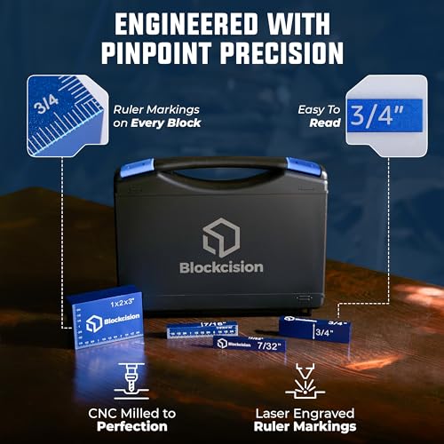 16-Piece Precision Woodworking Setup Blocks & Bars Kit
