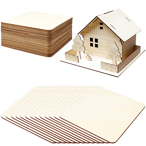 25Pcs 6x6 Unfinished Basswood Sheets for DIY Crafts