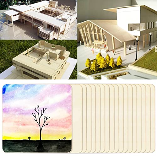 25Pcs 6x6 Unfinished Basswood Sheets for DIY Crafts