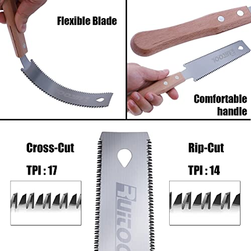 RUITOOL 6" Double Edge Pull Saw for Woodworking