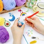 113-Piece Crochet Set with 1600 Yards Assorted Yarn