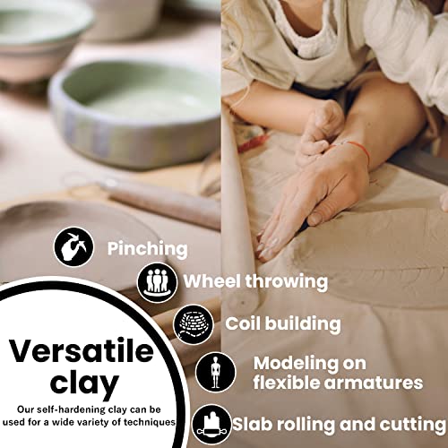 Premium White Air Dry Clay, 10 lbs. Ideal for DIY Sculpting