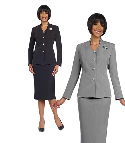 Black Women's Two-Piece Church Suit Set | Elegant