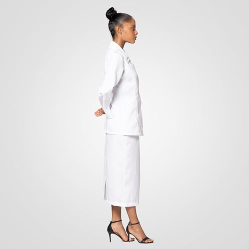 GMI Elegant White Church Skirt Suit for Black Women