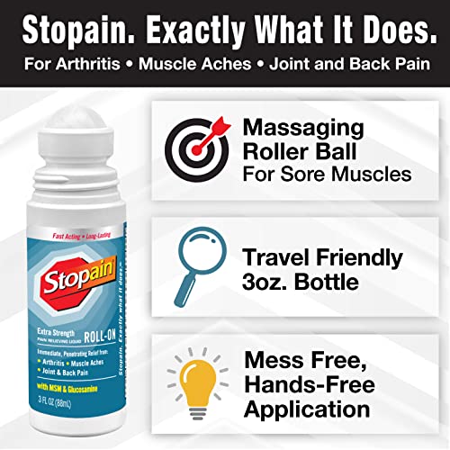 Stopain Roll On Gel: Max Strength Back Pain Relief
