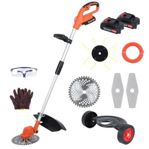 Battery-Powered Weed Wacker with Telescopic Handle