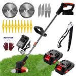 Gompuy 21V Electric Brushcutter with 2 Batteries