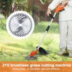 Battery-Powered Weed Wacker with Telescopic Handle