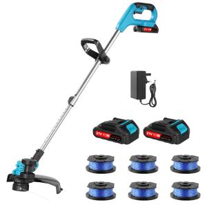 21V Lithium-Ion Grass String Trimmer with Batteries