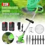 21V Cordless Grass Trimmer with 2 Batteries