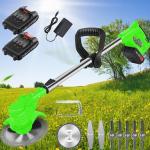 21V Cordless Grass Trimmer with 2 Batteries
