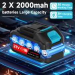 21V Lithium-Ion Grass String Trimmer with Batteries