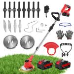 21V Cordless Grass Trimmer and Edger with Batteries