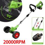21V Cordless Electric Grass Trimmer with 2 Batteries