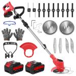 21V Cordless Grass Trimmer and Edger with Batteries