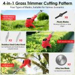 21V Cordless Grass Trimmer and Edger with Batteries