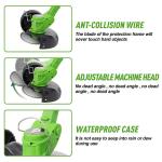 21V Cordless Electric Grass Trimmer with 2 Batteries