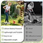 21V Cordless Electric Grass Trimmer with 2 Batteries