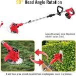 Cordless 21V Electric Grass Strimmer with Battery