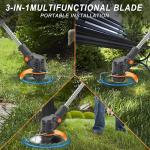 Cordless Metal Blade Grass Trimmer with 16 Blades
