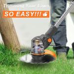 Cordless Metal Blade Grass Trimmer with 16 Blades