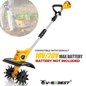 Cordless Cultivator Tiller for Dewalt 18V Battery
