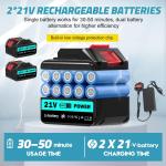 Cordless Garden Tiller Cultivator with Battery