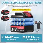 Cordless Battery Tiller and Charger for Gardens