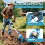 Cordless Battery Tiller and Charger for Gardens