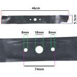 MACALLISTER Lawnmower Blade MPRM 46SP Mulching Mower Cutter 46cm 181004460/0