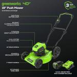 Greenworks 40V 19" High Wheel Brushless Mower