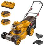 INGCO 18" Cordless Lawnmower with 2 Batteries