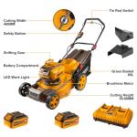 INGCO 18" Cordless Lawnmower with 2 Batteries