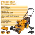 INGCO 18" Cordless Lawnmower with 2 Batteries