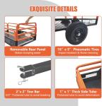 Heavy Duty 15 Cubic Feet ATV Dump Cart