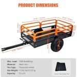 Heavy Duty 15 Cubic Feet ATV Dump Cart