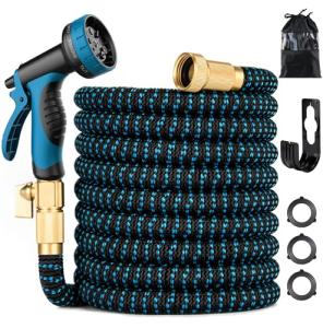 Expandable 100ft Garden Hose with Spray Nozzle